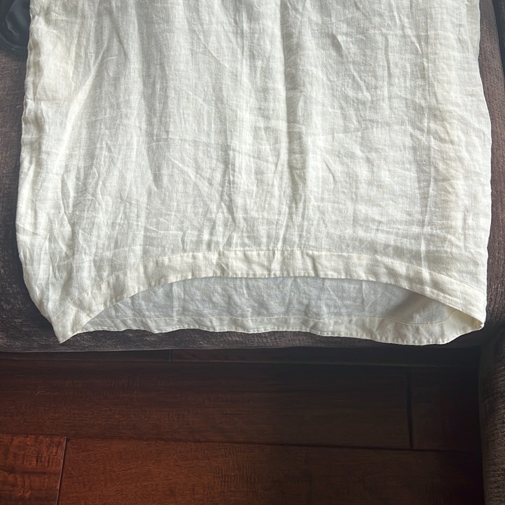 Black Crane Linen Cocoon Dress w pockets - Picture 10 of 12
